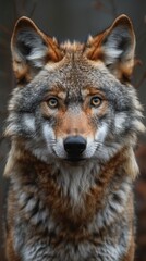 Obraz premium portrait Japanese wolf in natural environment