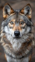 Fototapeta premium portrait Northwestern wolf in natural environment