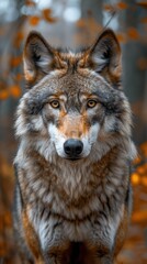 Obraz premium portrait Northwestern wolf in natural environment