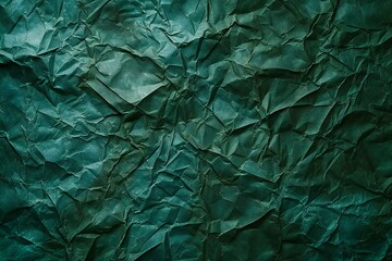 Green crumpled paper texture background,  Old sheet of paper
