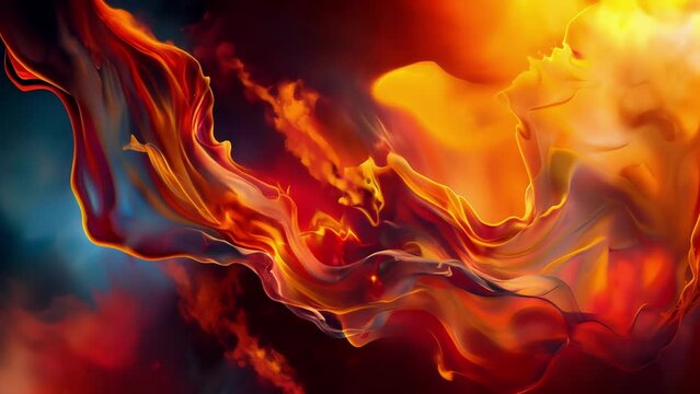 Swirling ribbons of vivid abstract explosions dance across a sizzling hot thermal backdrop.