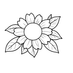 flower line illustration