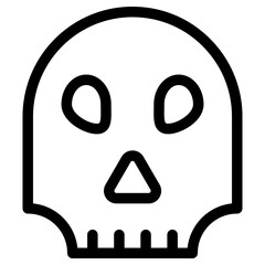 skull icon, simple vector design