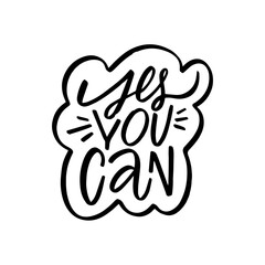 Yes you can. Hand written black color ink lettering phrase.