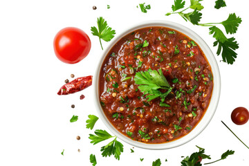Sauce salsa in bowl
.isolated on white background
