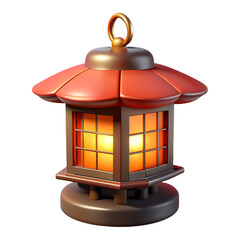 3d rendering object japanese garden lantern png transparent