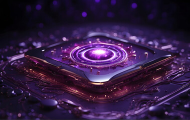 Thumbnail of a light purple dark star wallpaper with time-lapse photography style, featuring spiritual symbolism and resin art, taken with Intel Core and back button focus