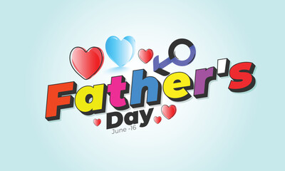 Father's day. background, banner, card, poster, template. Vector illustration.