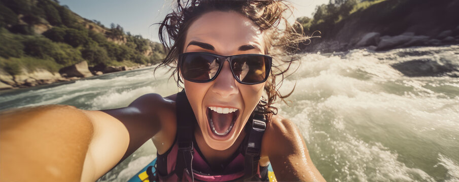 Woman Rafting July