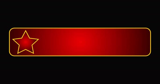 4K Fancy lower third in an alpha channel. Cool-designed golden and red color lower third in an alpha channel. Suitable for greetings, celebrations, festivals, titles, TV news, and news channels.