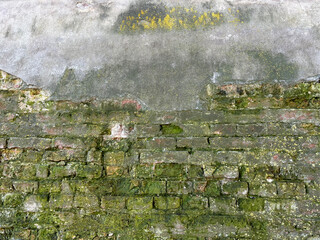 abandoned old concrete brick wall texture grunge background - 785987440