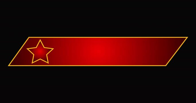 4K Fancy lower third in an alpha channel. Cool-designed golden and red color lower third in an alpha channel. Suitable for greetings, celebrations, festivals, titles, TV news, and news channels.
