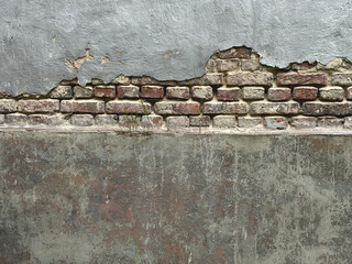 abandoned old concrete brick wall texture grunge background - 785988659