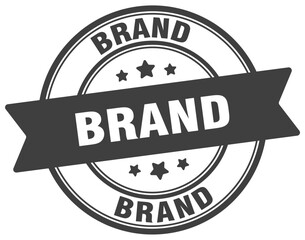 brand stamp. brand label on transparent background. round sign