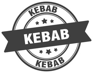 kebab stamp. kebab label on transparent background. round sign