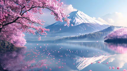 Japan most amazing view of cherry blossom