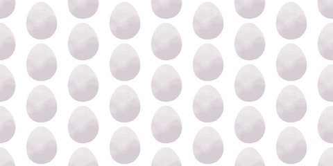 Cute illustration with colorful Easter eggs with watercolor texture, spring banner