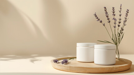 Template for white case for cosmetic cream package.