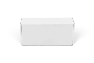 Rectangular Package Box Mockup Isolated on White Background 3D Rendering
