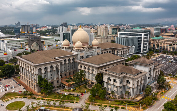 Malaysia, Putrajaya, January 23, 2024 - Aerial view of Federal Court of Malaysia