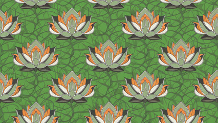 seamless floral pattern, lotus
