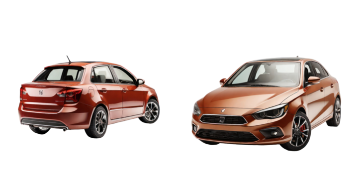 set of car isolated on transparent background