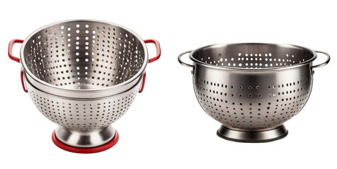 set of colander isolated on transparent background