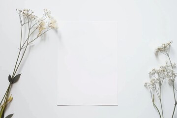 Blank paper mockup created with Generative AI