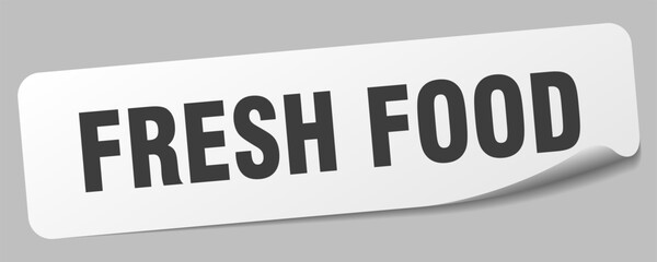 fresh food sticker. fresh food label