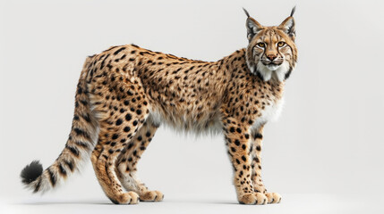 Cheetah in white background