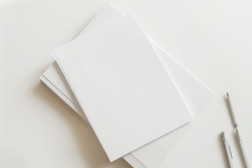 Blank paper mockup created with Generative AI