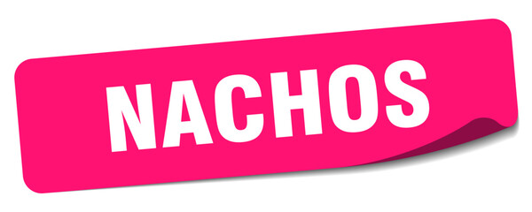 nachos sticker. nachos label
