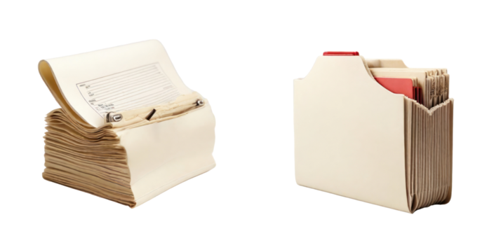 set of file isolated on transparent background