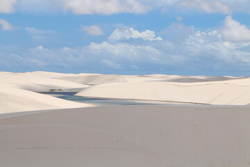 sand dunes in the desert-lenóis maranhenses