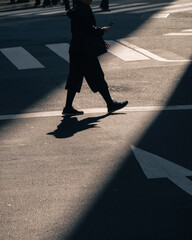 People walking on Crosswalk street City Lifestyle  