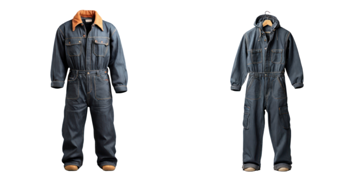 set of overalls isolated on transparent background - Powered by Adobe