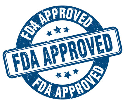 fda approved stamp. fda approved label. round grunge sign