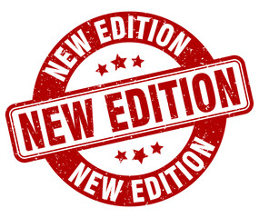 new edition stamp. new edition label. round grunge sign