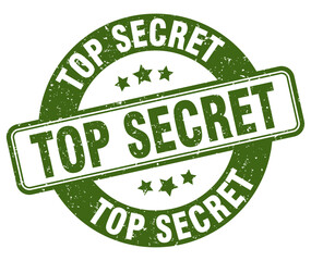 top secret stamp. top secret label. round grunge sign
