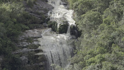 Rainforest River Falling Over Rocks in Slow Motion