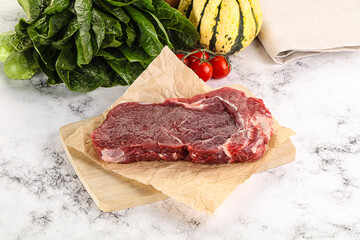 Raw rib eye beef premium steak