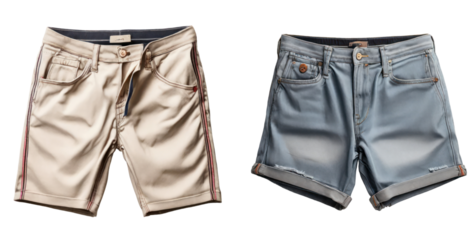 set of shorts isolated on transparent background