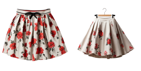 set of skirt isolated on transparent background