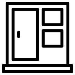door house icon, simple vector design