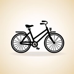 Fototapeta premium bicycle illustration black 