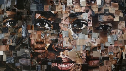 A mosaic of diverse facial expressions, capturing the depth and complexity of human emotion as it unfolds across different contexts and experiences.