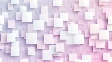 Pastel pink to lavender gradient, white squares for romantic whimsy.