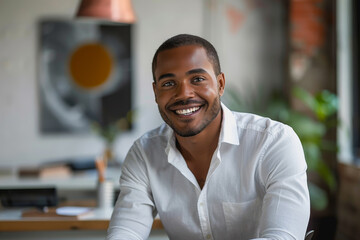 Obraz premium African American business professional working in an office expertise in business efficiency and marketing planning.