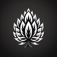 black and white flower