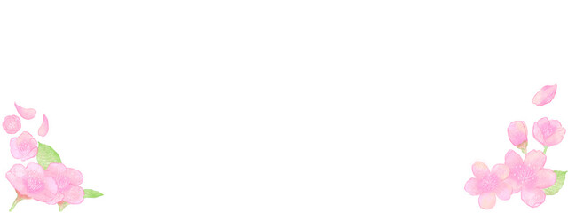 手書き風の桜のフレーム